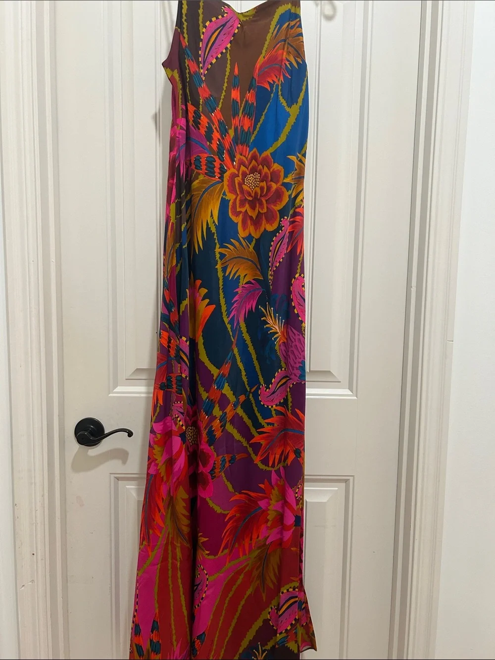 FARM Rio Fuchsia & Navy Tropical Floral Maxi Dress - Picture 4 of 9